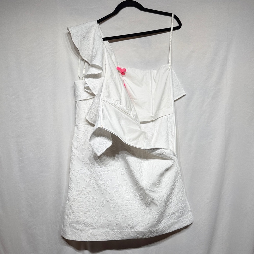 Lilly Pulitzer Kipton Romper Resort White Pineapple Pucker Jacquard NEW Size 16 - Picture 10 of 13